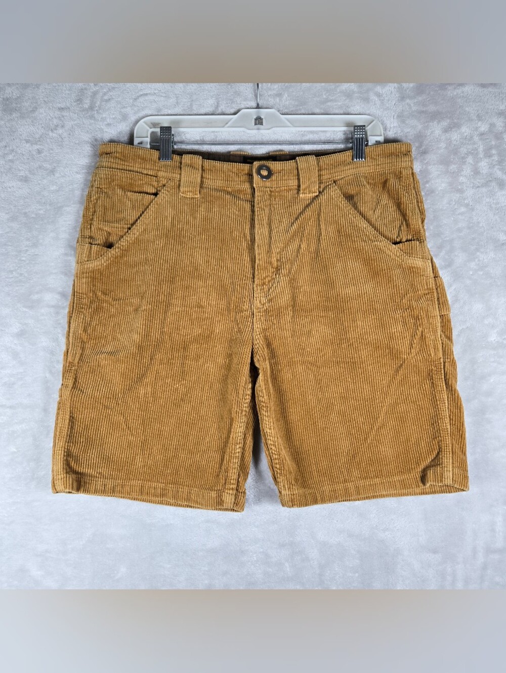 The Seager Co Mens Shorts Size 34 Amber Orange Corduroy Bison Short Relaxed